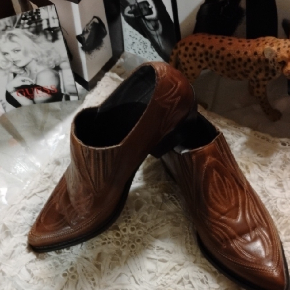 Guess Brown Leather Footwear
